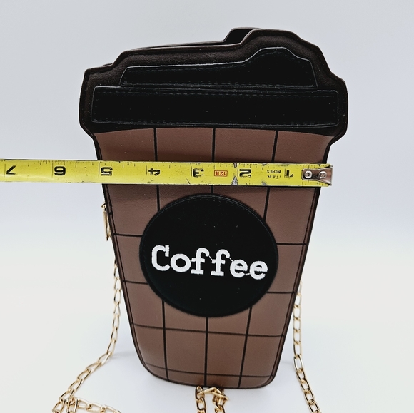 Coffee cup crossbody chain strap novelty purse - Picture 8 of 10